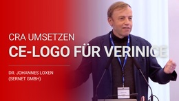 Vortrag auf YouTube ansehen: Ein CE-Logo für verinice: Umsetzung des Cyber Resilience Act (CRA)